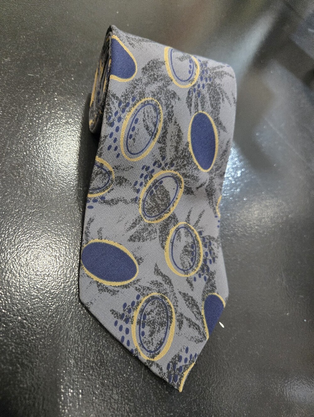 Austin Grey Silk Patterned Tie - Made In Italy